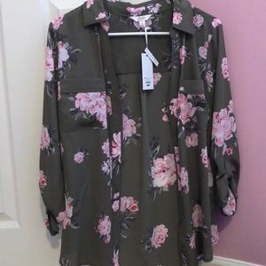 Floral top with tags still
